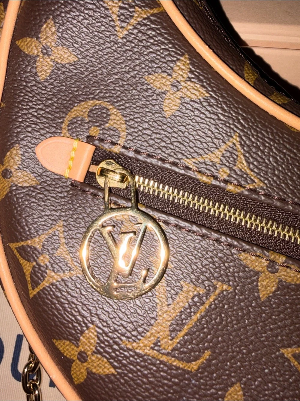 Louis Vuitton LOOP Monogram Crescent Shoulder Bag with Gold Hardware- NEW